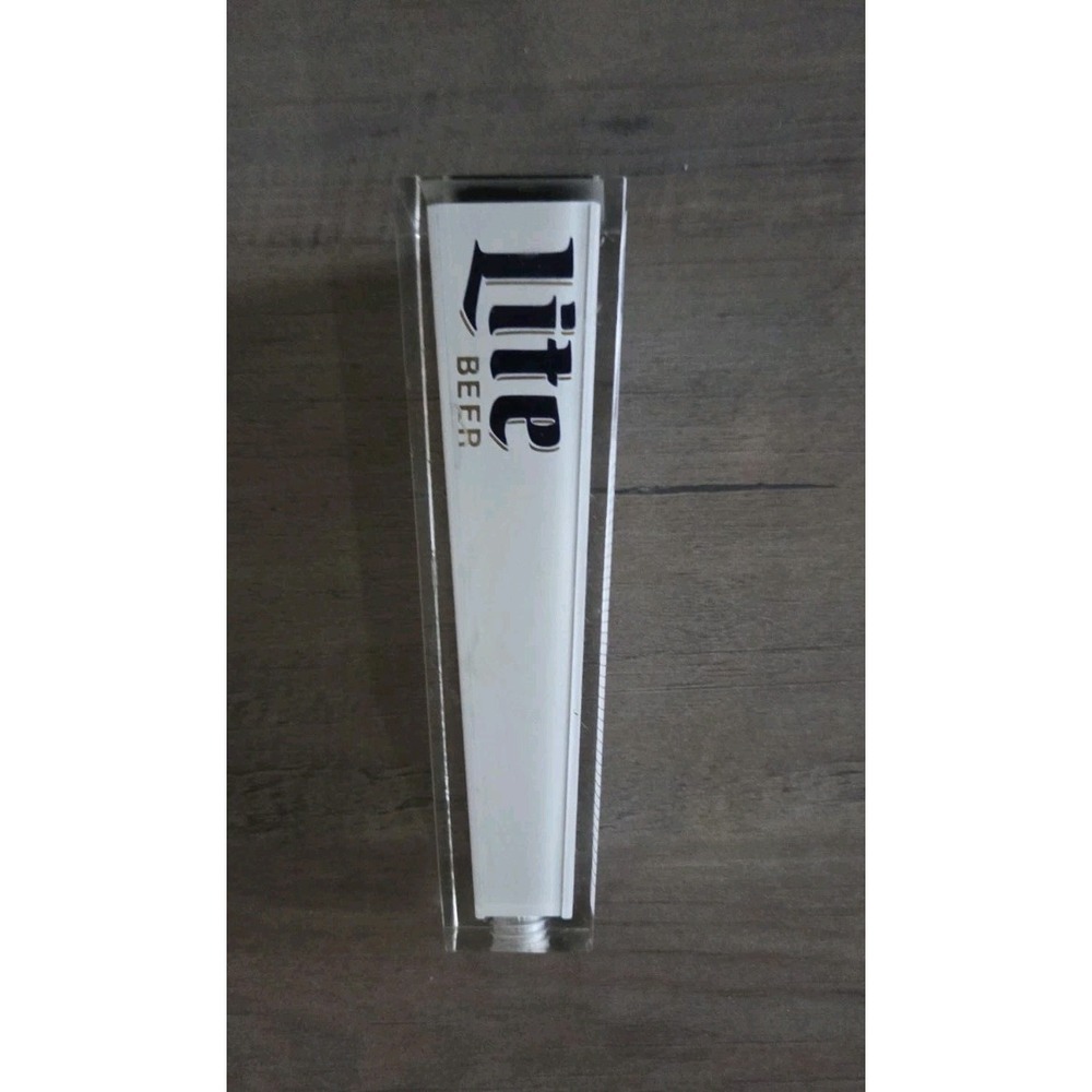 Vintage Miller Lite Four-Sided Acrylic Beer Tap Handle